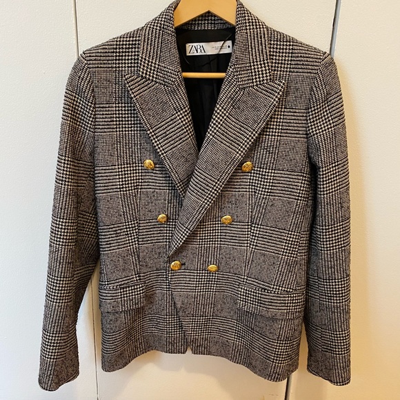 Zara Houndstooth Blazer - Picture 2 of 4